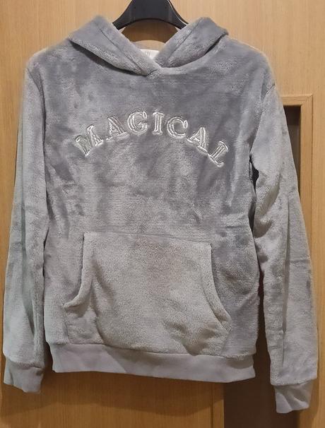 Šedá / sivá mikina, h&m,146