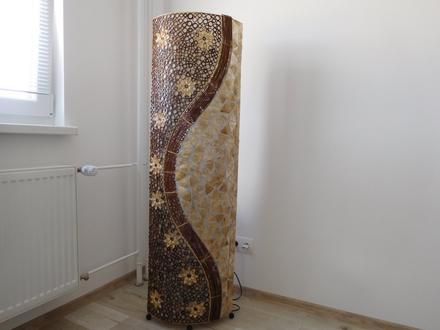 Mušľová lampa na zem,, 
