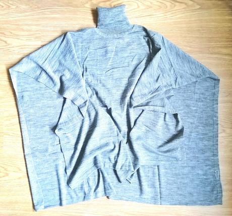 Sivé dámske pončo s rolákom, veľ. uni, 