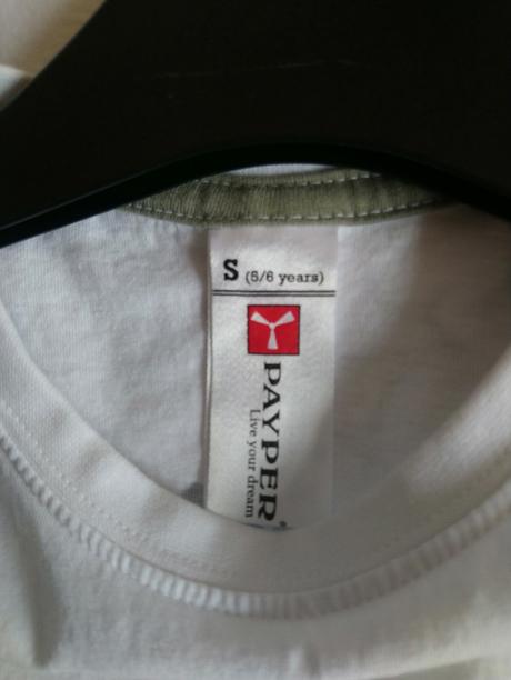 Biele tričko s motívom, payper, 110-116 cm, 116