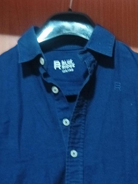 Bavlnená tmavomodrá košeľa, 134