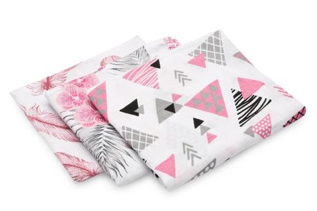 Sensillo mušelínové plienky ružové 70x80 cm, 3ks, 