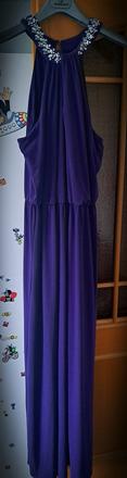 Fialové dlhé šaty, f&f,42