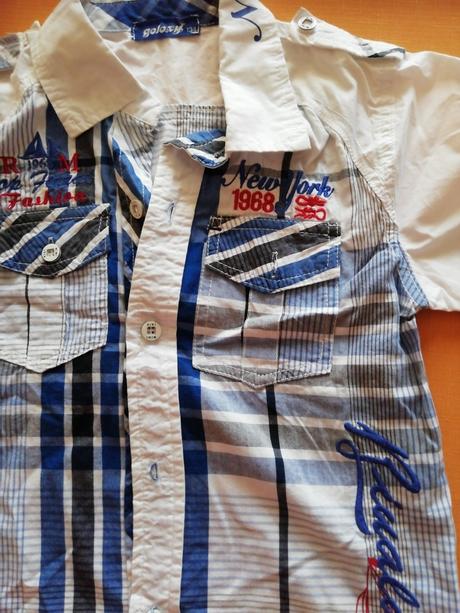 Chlapčenská košeľa č.134 krátky rukáv, 134