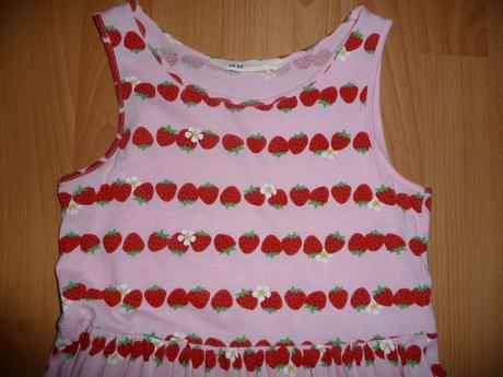 Jahôdkové šaty na 8-10 rokov, h&m,134