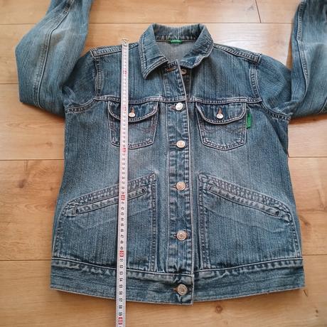 Riflová bavlnená bunda benetton, benetton,s