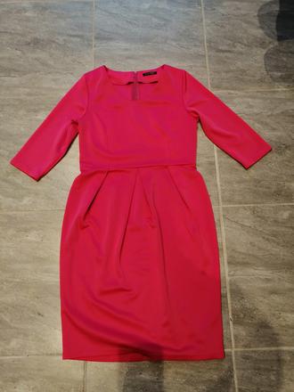 Ružové púzdrové elast šaty vs-m, m