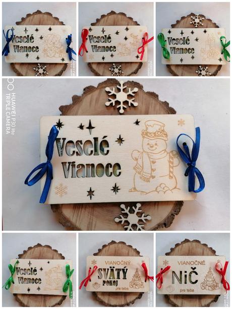 Vianočne drevené obálky, 