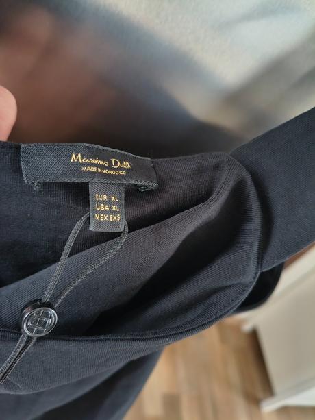 Massimo dutti čierny bavlnený top l, l