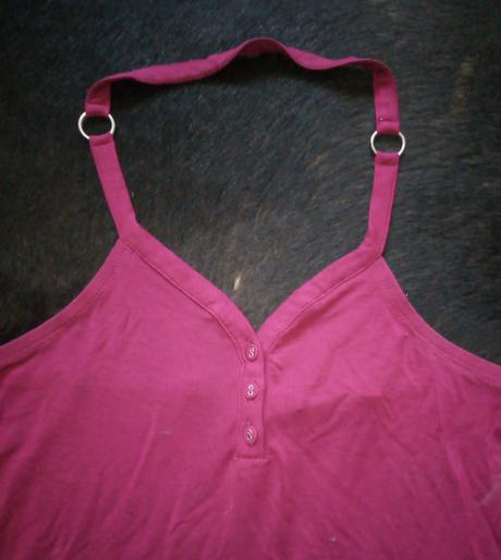 Bordové tielko s holým chrbtom, h&m,38