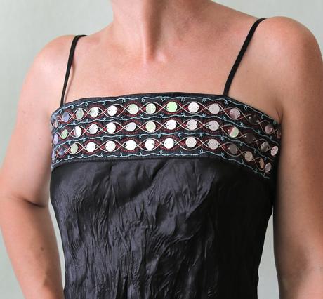 Saténový top s výšivkou papaya xs-s, papaya,xs