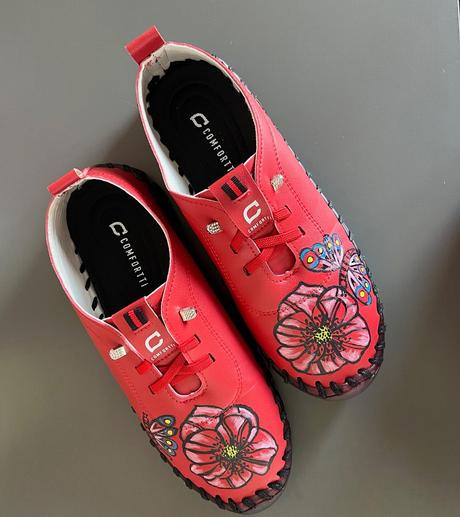 Comfortti dámske maľované topánky vel.40, 40