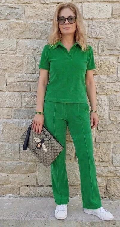 Maison rabih kayrouz green set nohavice a top, s