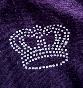 Tmavofialové zamatové šaty, h&m,146