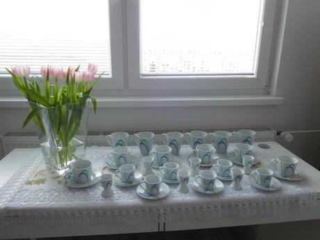 Porcelánová sada na čajík+kapučíno+kávičku-nová, 