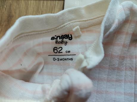 2x bavlnené dupačky na zips, sinsay,62