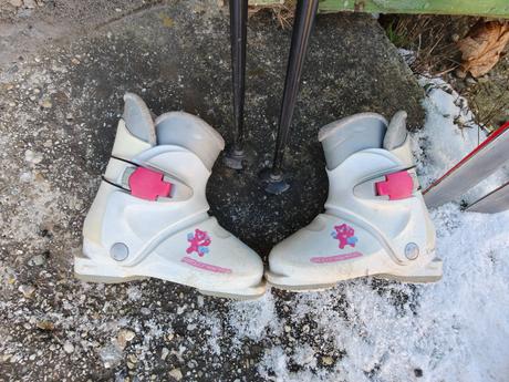 Lyže tecno (100 cm) a lyžiarky, 100-109 cm