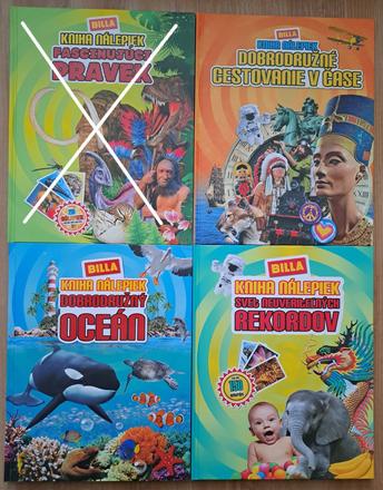 Knihy billa s nálepkami (4ks), 