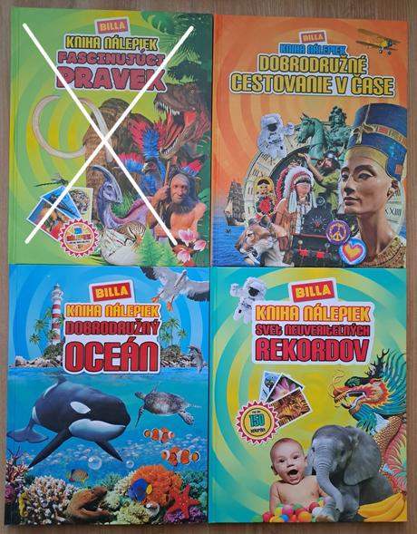 Knihy billa s nálepkami (4ks),