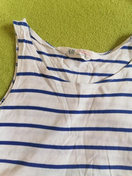 Bielo modré šaty, h&m,110
