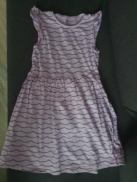 Fialove letne saty, h&m,134