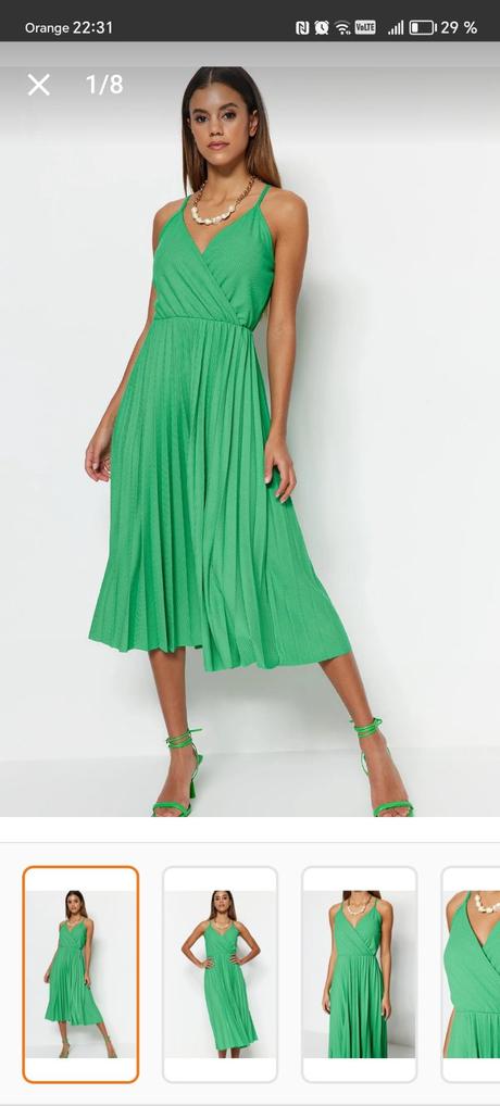 Plisovabe saty 1 x oblecene, 