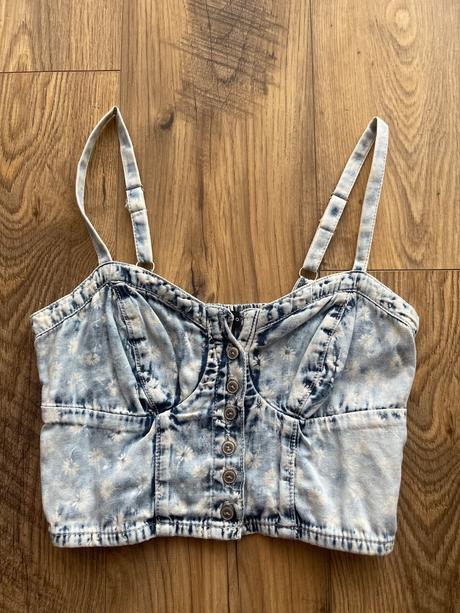 Rifľový top, new look,s