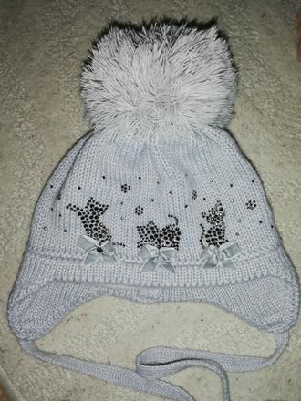 Zimná hrubá čiapka s macickami, 68