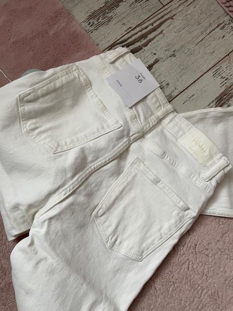 Biele nohavice bershka 36, bershka,36