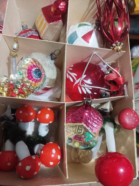 Staré, retro vianočné ozdoby, 