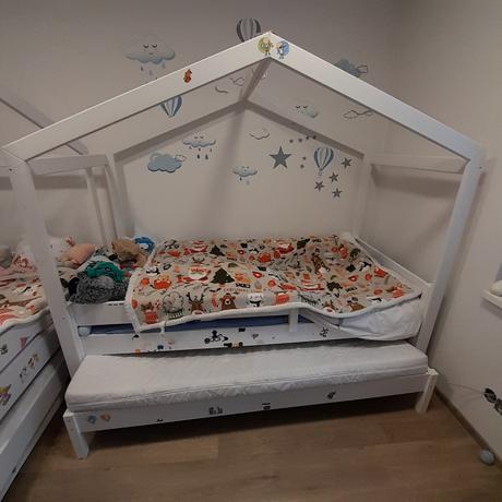 Detská domčeková posteľ, šírka (cm): 90,dĺžka (cm): 200
