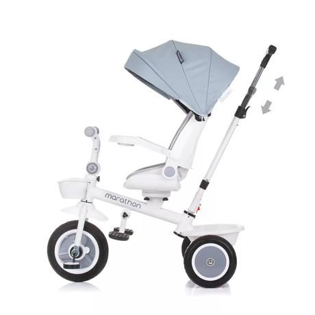 Otočná trojkolka so strieškou grey, 