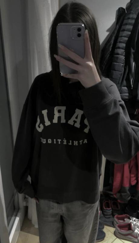 Oversize mikina paris, h&m,m