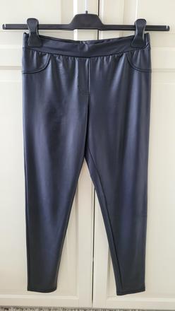 Elastické nohavice bepon z umelej kože, s