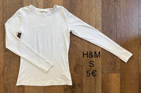 Dámske vrúbkované tričko h&m s, h&m,s