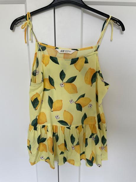 Citrónikový top, h&m,158
