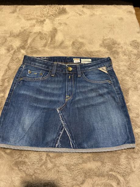 Riflová sukňa, replay,xs