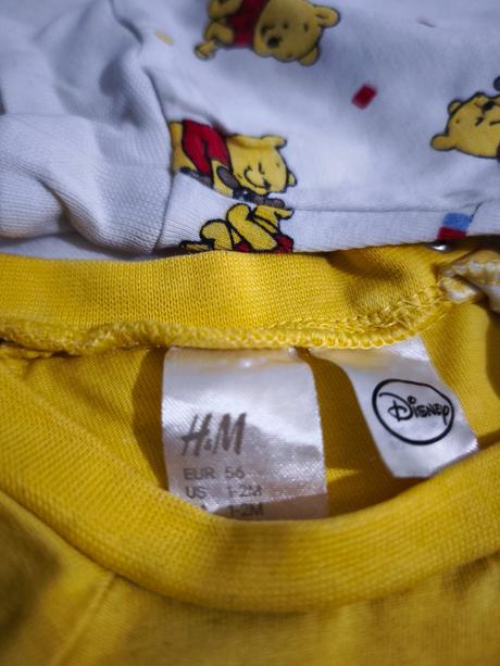 H&m dvojbalenie overaly dupačky pyžamká macko pu, h&m,56