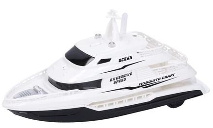 Loď na zotrvačník s efektmi biela 22 cm, 