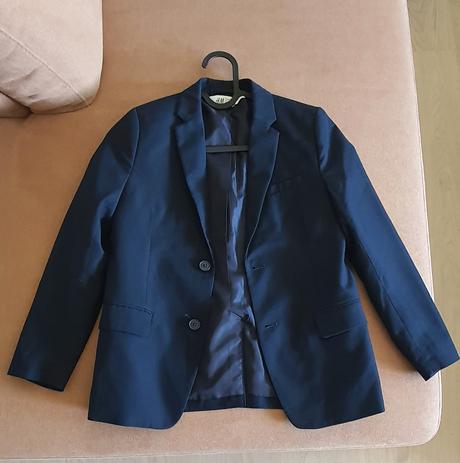 Oblek tmavomodry h&m, 134