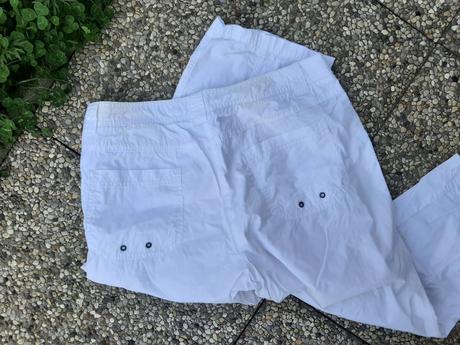 Biele trojštvrťové nohavice viacortesa velk. 42/4., 42