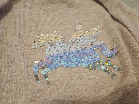 Pudrovy pulovrik, h&m,134