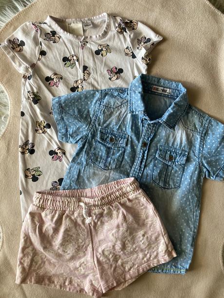 Opaľovačky, košeľa a kraťase 92, h&m,92