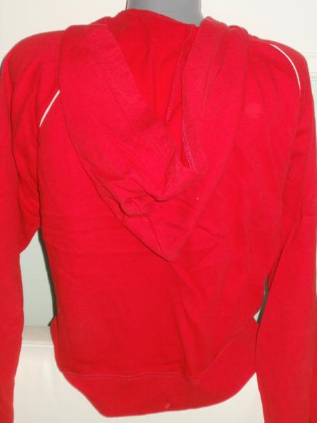 Červená mikina s kapucňou, l