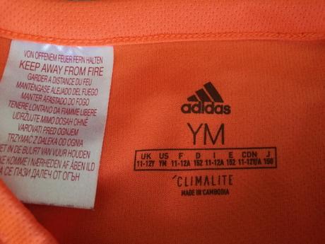Tričko adidas v152,11-12r neónovooranž climalite, adidas,152