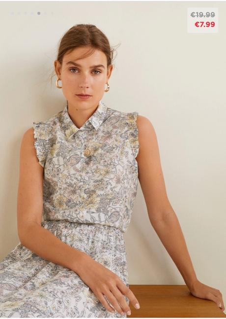 Kvetinkova bluzka, mango,s