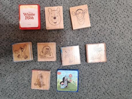 Pečiatky - krtko, macko pu, 