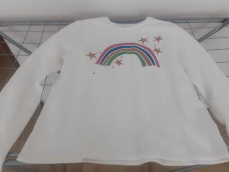 Biely dievčenský pulóver s obrázkom, f&f,164