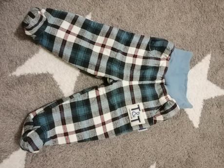 Zateplene flanelove nohavice, tulec trend,74