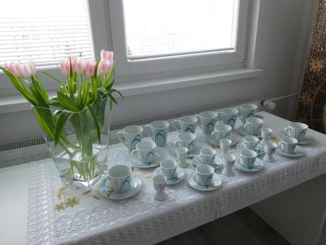 Porcelánová sada na čajík+kapučíno+kávičku-nová, 